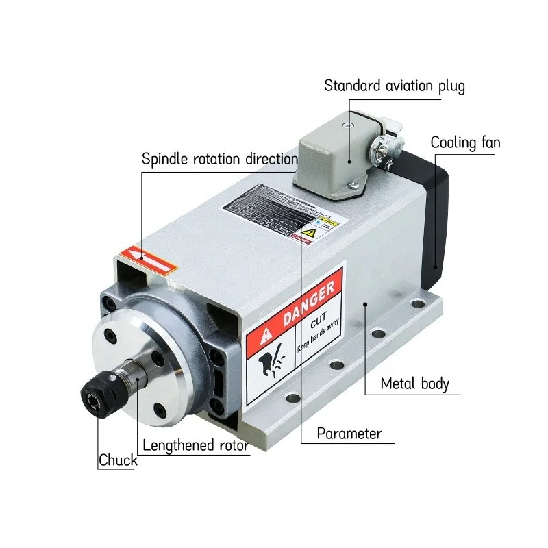 Er20 Collet Chuck Spindle Motor 220V - Motor Spindle Mesin Milling 2.2kw 220v