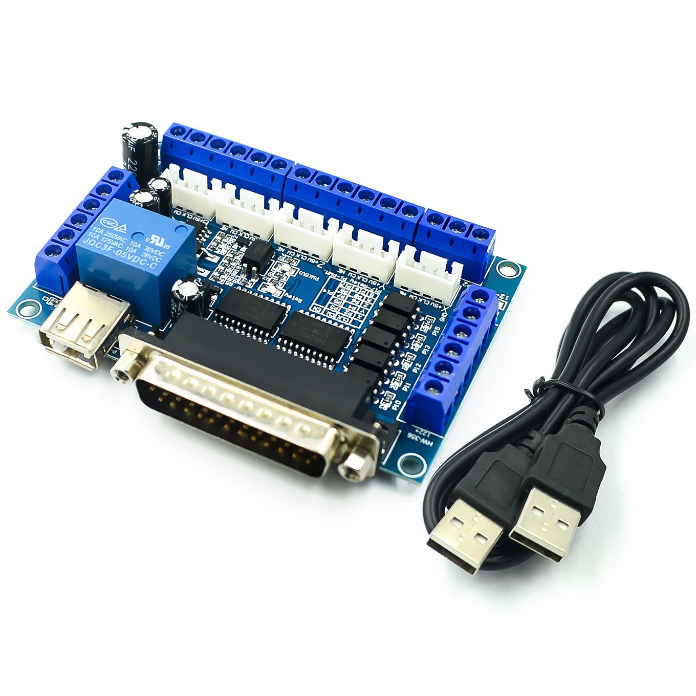 5 Axis Cnc Breakout Board Interface Mach3 - Papan Breakout Adaptor Antarmuka CNC 5