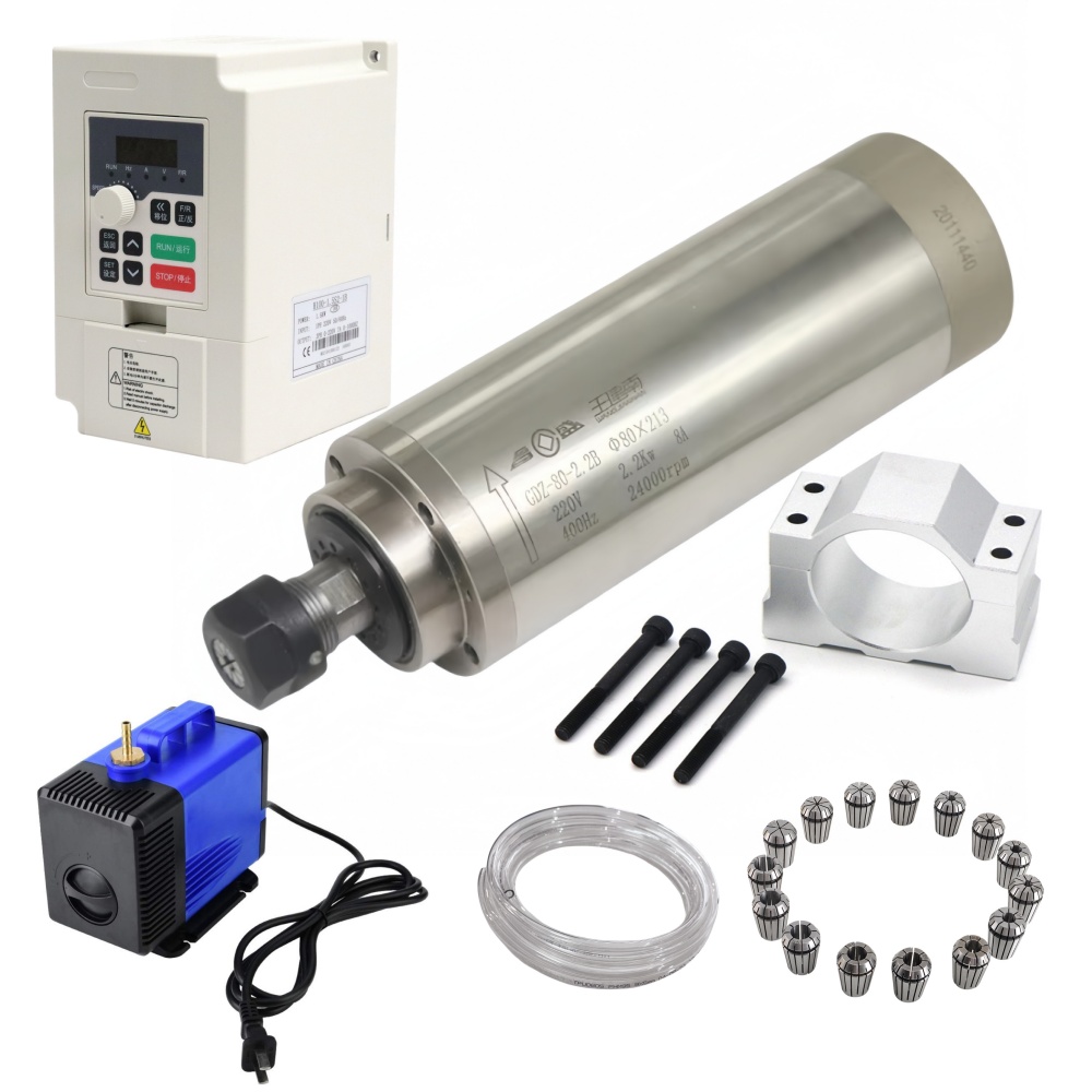 GDZ-80-2.2B 80mm 2.2KW ER20 Mo - 2.2Kw Water Cooled Spindle Kit Vfd ulasan dan harga