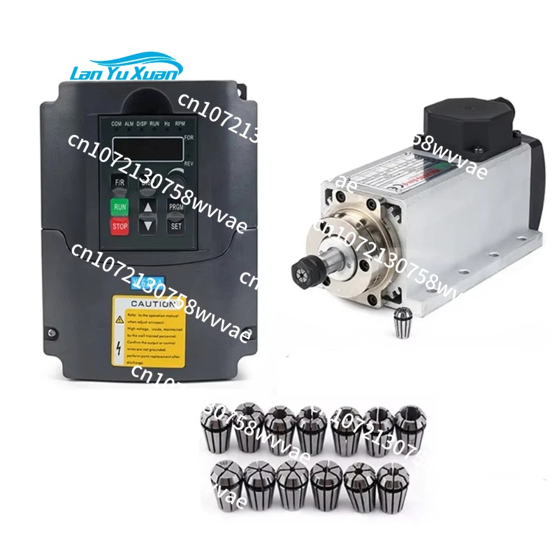 Kit Spindle CNC Berpendingin U - Air Cooled 1.5Kw Spindle Motor Inverter 110V ulasan dan harga