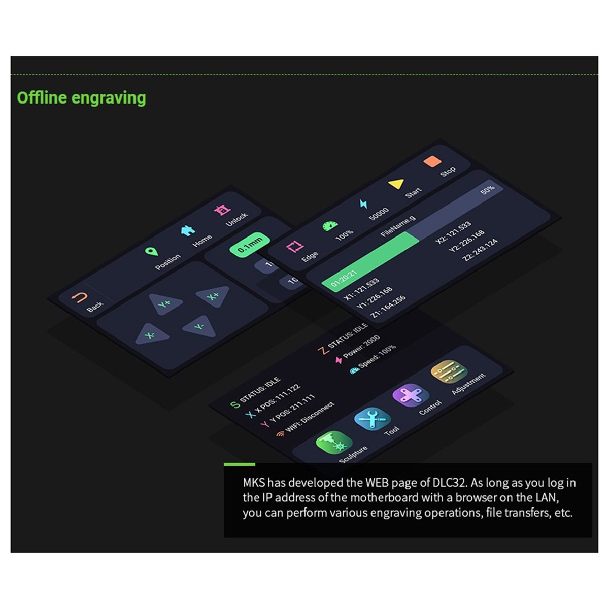 Doings Papan Pengontrol Offlin - Grbl 32 Bit Control Board Offline Display ulasan dan harga