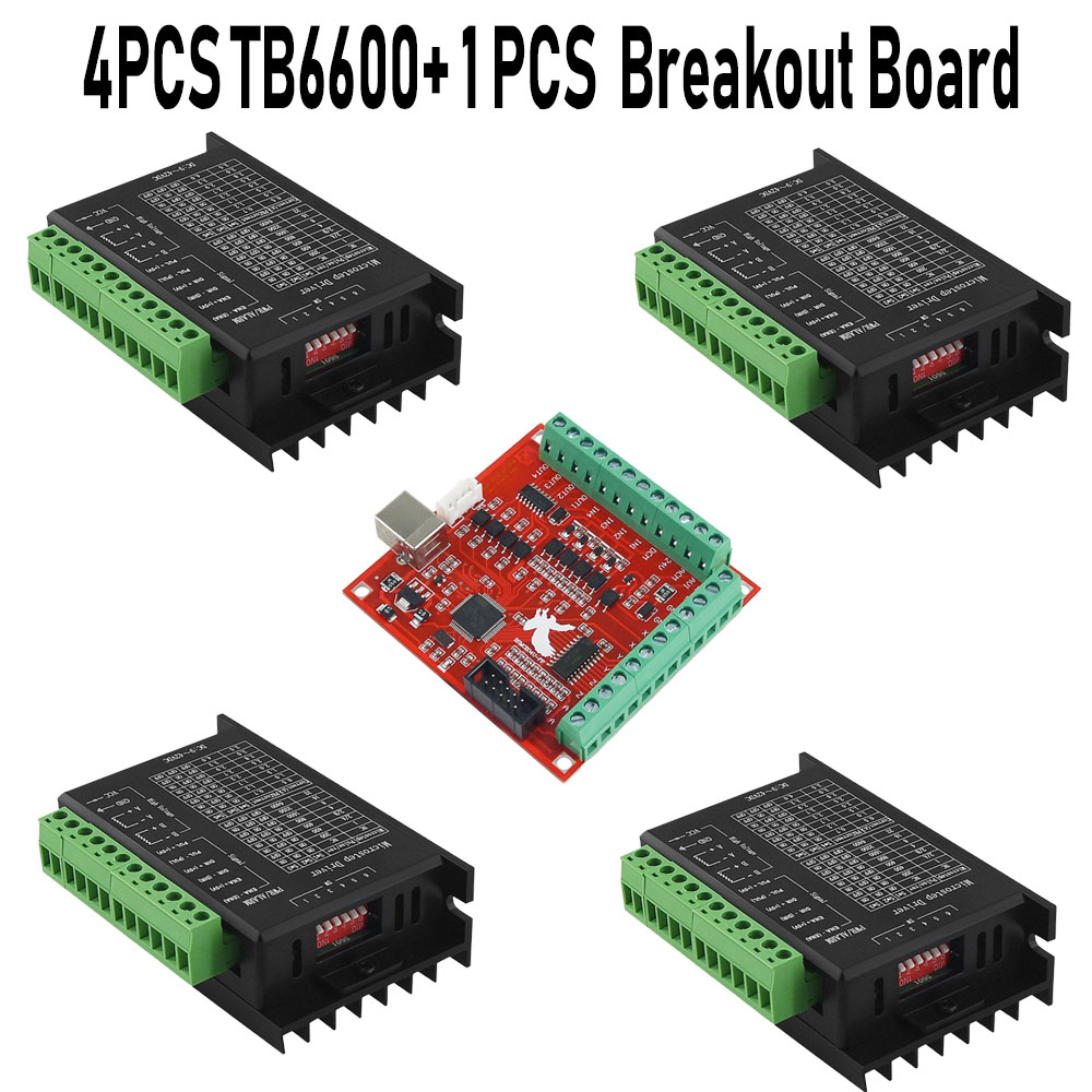 4 buah Driver Motor Stepper TB - Mach3 Usb Cnc Controller 4 Axis 100Khz ulasan dan harga